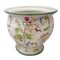 Better & Best 1395090 Vase Sehr groß aus Porzellan, mit Motiv Blumen und Vögel
