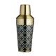 KitchenCraft Cocktail-Shaker Bar Craft 750ml aus Edelstahl in schwarz/Gold, Messing 650 ml