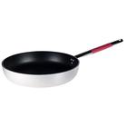 Pentole Agnelli Linie Cookware System Bratpfanne Induktion Senkkopf Hohe mit Griff Cool, Rot 20 cm Silber/Rot