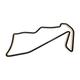 Racetrackart RTA-10654-BK-92 Rennstreckenkontur des Townsville Street Circuit Long, Holz, Schwarz, 70 x 92 x 3,5 cm