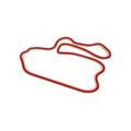 Racetrackart RTA-10442-RD-23 Rennstreckenkontur des New Hampshire Motor Speedway Road Course, Holz, rot, 23 x 23 x 0,9 cm