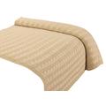 Highams 100% Gewebte Baumwolle Kabel Knit Bett Decke Überwurf Mink 125 x 150 cm Natur