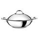 Lagostina Accademia Lagofusion Wok mit Deckel, Rostfreies Metall, Edelstahl, 30 cm