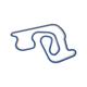 Racetrackart RTA-10571-BL-46 Rennstreckenkontur des Shannonville Motorsport Park, Holz, Blau, 45 x 46 x 2,1 cm