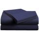 Superior 1500 Serie Solid Deep Pocket Super Weich und knitterfrei Bed Sheet Set, 100% gebürstete Mikrofaser, Navy blau, Full, 4-TLG.