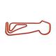 Racetrackart RTA-10584-RD-23 Rennstreckenkontur des Snetterton Motor Racing Circuit 300, Holz, rot, 23 x 23 x 0,9 cm