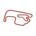 Racetrackart RTA-10618-RD-46 Rennstreckenkontur des Sydney Motorsport Park Brabham Extended Circuit, Holz, rot, 45 x 46 x 2,1 cm