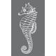 Myspotti LK-S-1167 Fensterfolie Seahorse statisch haftend, Kunststofffolie, grau/transparent, 60 x 100 x 0,1 cm