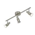 Briloner Leuchten Deckenstrahler, Lampe, Deckenlampe, LED Strahler, Spots, Wohnzimmerlampe, Deckenleuchte Wohnzimmer, Deckenspot, Deckenbeleuchtung, schwenkbar, Metall, 3 W, matt-Nickel, 47.5 x 8 x 12 cm