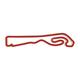 Racetrackart RTA-10024-RD-46 Rennstreckenkontur Anneau Du Rhin Competition 3.7, Holz, rot, 45 x 46 x 2,1 cm