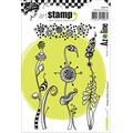 Carabelle Studio A6 Cling Stempel-Weeds and Texture by Azoline, Rubber, White transparent, 10 x 14 x 0.5 cm