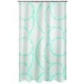 Spirella 1018479 10.18479 Textil-Duschvorhang Claire, Polyester, Aqua, 180 x 200 cm