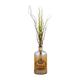 Relaxdays Dekoflasche, Bodenvase 45 cm, Glas-Flasche mit Vintage Aufdruck, Jute-Korel, HBT: 45 x 22 x 22 cm, orange / gelb