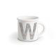 Ilaria.I Ilaria.Die ABC.Mug.BK.W Mug mit Buchstabe, Porzellan, Schwarz, 12 x 10 x 10 cm