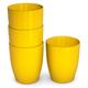 Ornamin Kinderbecher 120 ml gelb, 4er-Set | Trinklernbecher, liegt sicher und gut greifbar in der Kinderhand | Melamin, BPA-frei | Kindertasse, Trinkbecher, Kunststoffbecher