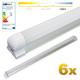 LEDVero 6x SMD LED Röhre 90 cm inklusive Fassung in kaltweiß - Leuchtstoffröhre T8 G13 Tube milchige Abdeckung - Lichtleiste mit 14 W, 1400lm- montagefertig