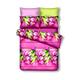 DecoKing Premium 155x220 cm Bettwäsche mit 1 Kissenbezug 80x80 Bettbezüge Microfaser Reißverschluss Blumen Elizabeth Emerald rosa hellgrün