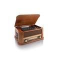 Classic Phono TCD-2500 Musikanlage mit Plattenspieler - Kompaktanlage - Mit Direktaufnahme von LP und CD - Radio/CD-Spieler - Riemenantrieb - 3 Geschwindigkeiten - Holz