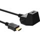 InLine 17532S HDMI Verlängerung mit Standfuß, HDMI-High Speed mit Ethernet, 4K2K, Stecker / Buchse, schwarz / gold, 2m