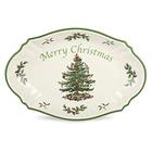 Spode Weihnachtsbaum Tablett mit fröhlichem Weihnachtsbaum (grün)