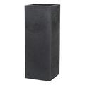 Scheurich C-Cube High, Hochgefäß aus Kunststoff, Stony Black, 26 cm lang, 26 cm breit, 70 cm hoch, 9 l Vol.
