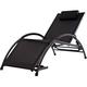 Vivere DKDSUN-BI Dockside Sun Lounger, Aluminium, Black Ink, 170 x 67 x 84 cm