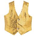 Dress Up America 744-L Gold Weste für Erwachsene Vollständig gefütterte Pailletten, Größe 12-14 Jahre (Taille: 86-96 Höhe: 127-145 cm)