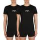 Emporio Armani Herren 2-pack T-shirt Essential Monogram Schlafanzugoberteil, Schwarz (Black/Black), S EU