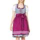 Fuchs Trachtenmoden Damen Dirndl, Knielang, Kariert, Gr. 38, Mehrfarbig (blau/beere)