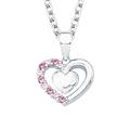 Prinzessin Lillifee Kette mit Anhänger 925 Sterling Silber Mädchen Kinder Halsschmuck, mit Zirkonia synth., 35+3 cm, Silber, Herz, Kommt in Schmuck Geschenk Box, 2017951