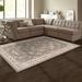 White 24 x 0.31 in Area Rug - Charlton Home® Verndale Traditional Floral Slate Indoor Area Rug Polypropylene | 24 W x 0.31 D in | Wayfair