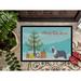 The Holiday Aisle® Bearded Collie Non-Slip Indoor Door Mat Synthetics in White | Rectangle 2' x 3' | Wayfair THLA3980 39991830