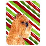 The Holiday Aisle® The Holiday Aisle Brussels Griffon Candy Cane Holiday Christmas Orange Glass Cutting Board Glass | 0.15 H x 15.38 W in | Wayfair