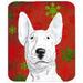 The Holiday Aisle® The Holiday Aisle Bull Terrier Rectangle Snowflake Glass Cutting Board Glass | 0.15 H x 15.38 W in | Wayfair THLA3838 39991427