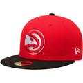 Men's New Era Red/Black Atlanta Hawks Official Team Color 2Tone 59FIFTY Fitted Hat