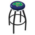 Notre Dame Fighting Irish 25" Black Wrinkle Swivel Bar Stool with Chrome Accent Ring