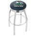 Notre Dame Fighting Irish 30" Logo Chrome Swivel Bar Stool with 2.5" Ribbed Accent Ring