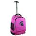 Pink Michigan State Spartans 19'' Premium Wheeled Backpack