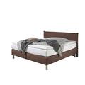 Maintal Boxspringbett Point, 200 x 200 cm, Stoff, Tonnentaschenfederkern Matratze h3, Braun