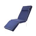 Alfresia Steamer Deck Chair Cushion – Replacement Garden Chair Cushion, Luxury Style, Matching Headrest Included, Thick Luxury Foam Filling, Use with Steamer Deck Chairs, Choice of Colours (Blue)