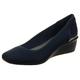 Anne Klein Womens Wisher Fabric Pumps-Shoes, Navy, 4 UK