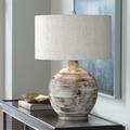 Uttermost Tamula 27 1/2" Distressed Gray Ceramic Table Lamp