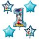 (Fix 1/1) BQT: Mickey Mouse 1st Birthday 5 piece Foil Balloon Bouquet P75