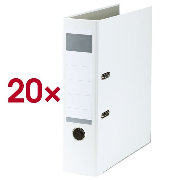 OTTO Office 20x Ordner »Basic« breit weiß, 8x31.8x28.6 cm Image