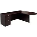 Mocha Peninsula L-Shaped Desk without Hutch