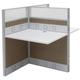 36"W x 50"D x 48"H Premium Series Double Add-On Carrel