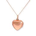 jewellerybox Rose Gold Dipped Sterling Silver Engravable Heart Locket on 16 Inches Chain