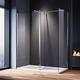 ELEGANT 1200 x 800 mm Walk in Wetroom Shower Enclosure Panel 8mm Easy Clean Glass Shower Glass Panel with 300mm Flipper Panel + Shower Tray