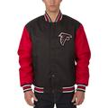 Men's JH Design Black Atlanta Falcons Poly Twill Jacket