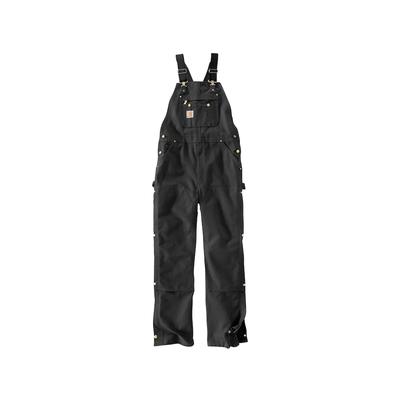 Carhartt Men's Loose Fit Firm Duck Zip-to-Thigh Bibs, Black SKU - 469765